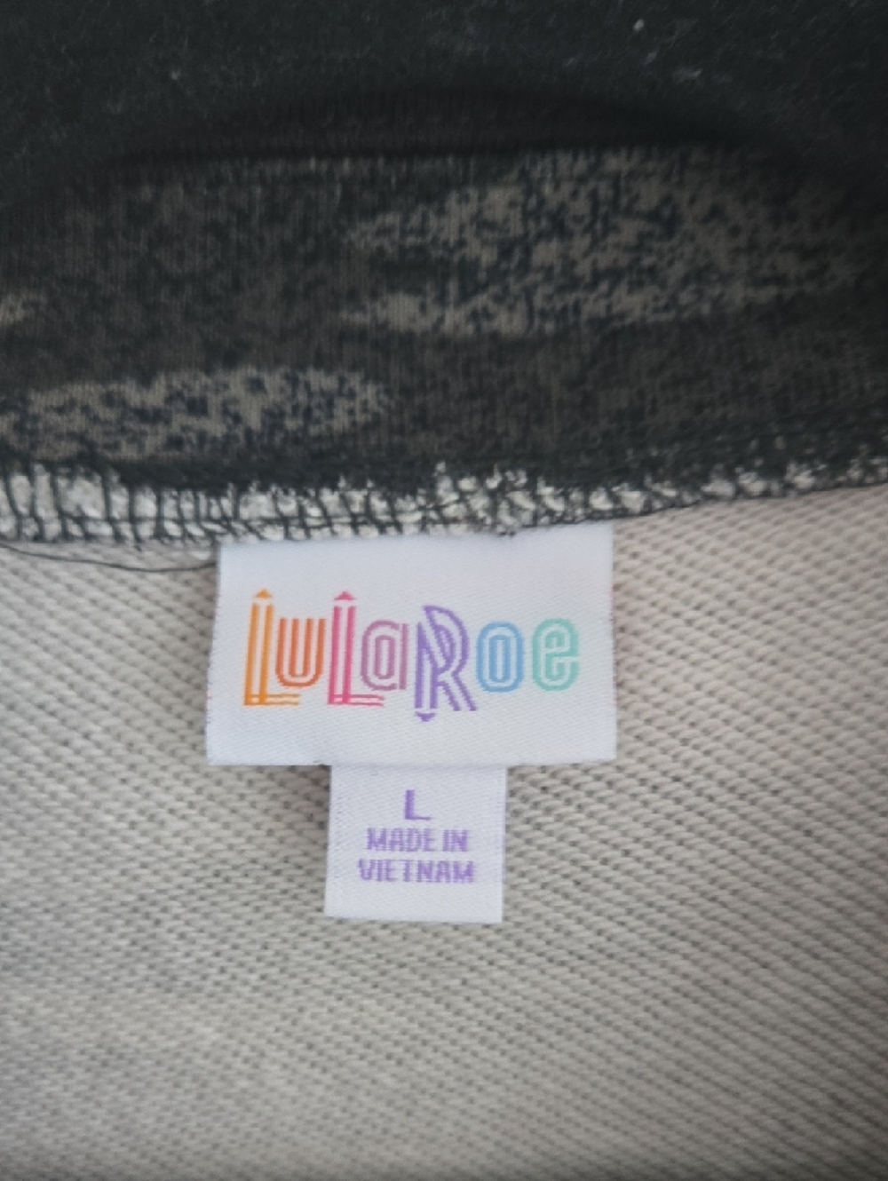 LuLaRoe Black & Gray Camo Moto Jacket - Picture 2 of 11